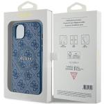 Carcasa Guess 4G Collection Leather Metal Logo cu MagSafe compatibila cu iPhone 15 / 14 / 13, Albastru 9 - lerato.ro