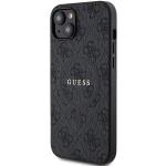 Carcasa Guess 4G Collection Leather Metal Logo cu MagSafe compatibila cu iPhone 15 / 14 / 13, Negru 3 - lerato.ro