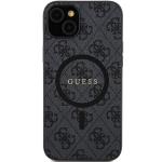 Carcasa Guess 4G Collection Leather Metal Logo cu MagSafe compatibila cu iPhone 15 / 14 / 13, Negru 2 - lerato.ro