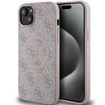 Carcasa Guess 4G Collection Leather Metal Logo cu MagSafe compatibila cu iPhone 15 / 14 / 13, Roz 4 - lerato.ro