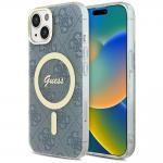 Carcasa Guess IML 4G cu MagSafe compatibila cu iPhone 15 / 14 / 13, Albastru 4 - lerato.ro