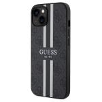 Carcasa Guess 4G Printed Stripes cu MagSafe compatibila cu iPhone 15 / 14 / 13, Negru 3 - lerato.ro