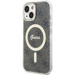 Carcasa Guess IML 4G cu MagSafe compatibila cu iPhone 15 / 14 / 13, Maro 3 - lerato.ro