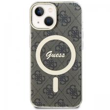 Carcasa Guess IML 4G cu MagSafe compatibila cu iPhone 15 / 14 / 13, Maro