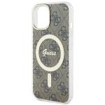Carcasa Guess IML 4G cu MagSafe compatibila cu iPhone 15 / 14 / 13, Maro 7 - lerato.ro