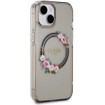 Carcasa Guess IML Flowers Wreath cu MagSafe compatibila cu iPhone 15 / 14 / 13, Graphics 5 - lerato.ro