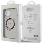 Carcasa Guess IML Flowers Wreath cu MagSafe compatibila cu iPhone 15 / 14 / 13, Graphics 9 - lerato.ro