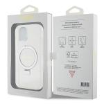 Carcasa Guess Ring Stand Script Glitter cu MagSafe compatibila cu iPhone 13/14/15, Transparent 9 - lerato.ro