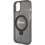 Carcasa Guess Ring Stand Script Glitter cu MagSafe compatibila cu iPhone 13/14/15, Negru 7 - lerato.ro