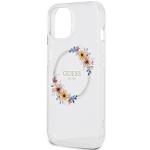 Carcasa Guess IML Flowers Wreatch cu MagSafe compatibila cu iPhone 15 / 14 / 13, Graphics 7 - lerato.ro