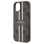 Carcasa Guess 4G Printed Stripes cu MagSafe compatibila cu iPhone 15 / 14 / 13, Maro 7 - lerato.ro