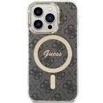 Carcasa Guess IML 4G cu MagSafe compatibila cu iPhone 15 Pro Max, Negru 2 - lerato.ro