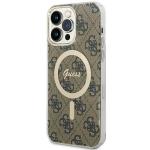 Carcasa Guess IML 4G cu MagSafe compatibila cu iPhone 15 Pro Max, Maro 3 - lerato.ro