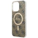 Carcasa Guess IML 4G cu MagSafe compatibila cu iPhone 15 Pro Max, Maro 6 - lerato.ro