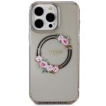 Carcasa Guess IML Flowers Wreath cu MagSafe compatibila cu iPhone 15 Pro Max, Graphics 2 - lerato.ro