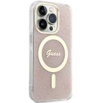 Carcasa Guess IML 4G cu MagSafe compatibila cu iPhone 15 Pro Max, Roz 5 - lerato.ro
