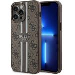 Carcasa Guess 4G Printed Stripes cu MagSafe compatibila cu iPhone 15 Pro Max, Maro 4 - lerato.ro