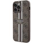 Carcasa Guess 4G Printed Stripes cu MagSafe compatibila cu iPhone 15 Pro Max, Maro 3 - lerato.ro