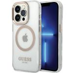 Carcasa Guess Metal Outline Magsafe compatibila cu iPhone 15 Pro Max, Gold 4 - lerato.ro