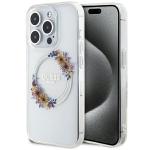 Carcasa Guess IML Flowers Wreatch cu MagSafe compatibila cu iPhone 15 Pro Max, Graphics 4 - lerato.ro