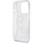 Carcasa Guess Ring Stand Script Glitter cu MagSafe compatibila cu iPhone 15 Pro Max, Transparent 8 - lerato.ro
