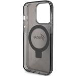 Carcasa Guess Ring Stand Script Glitter cu MagSafe compatibila cu iPhone 15 Pro Max, Negru 8 - lerato.ro
