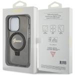 Carcasa Guess Ring Stand Script Glitter cu MagSafe compatibila cu iPhone 15 Pro Max, Negru 9 - lerato.ro