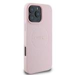 Carcasa Guess Grained Gold Ring cu MagSafe compatibila cu iPhone 15 Pro Max, Roz 5 - lerato.ro