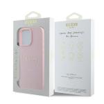 Carcasa Guess Grained Gold Ring cu MagSafe compatibila cu iPhone 15 Pro Max, Roz 9 - lerato.ro