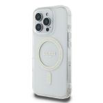 Carcasa Guess IML Glitter Circle MagSafe compatibila cu iPhone 16 Pro, Transparent 3 - lerato.ro