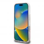 Carcasa Guess Resin Flower Glitter cu MagSafe compatibila cu iPhone 16 Pro, Roz 6 - lerato.ro