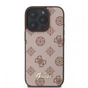 Carcasa Guess Peony Script cu MagSafe compatibila cu iPhone 16 Pro, Maro