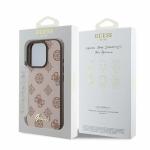 Carcasa Guess Peony Script cu MagSafe compatibila cu iPhone 16 Pro, Maro 5 - lerato.ro