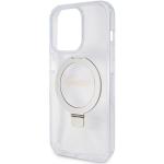 Carcasa Guess Ring Stand Script Glitter cu MagSafe compatibila cu iPhone 15 Pro, Transparent 7 - lerato.ro