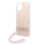 Carcasa Guess 4G Print Strap compatibila cu iPhone 14 Plus / 15 Plus, Roz 6 - lerato.ro