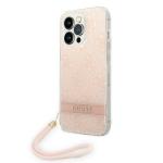 Carcasa Guess 4G Print Strap compatibila cu iPhone 14 Pro Max, Roz 3 - lerato.ro