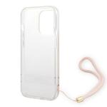 Carcasa Guess 4G Print Strap compatibila cu iPhone 14 Pro Max, Roz 7 - lerato.ro