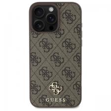 Carcasa Guess 4G Small Classic cu MagSafe compatibila cu iPhone 16 Pro Max, Maro