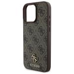 Carcasa Guess 4G Small Classic cu MagSafe compatibila cu iPhone 16 Pro Max, Maro 7 - lerato.ro