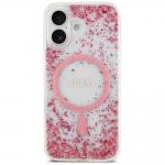 Carcasa Guess Resin Bottom Glitter cu MagSafe compatibila cu iPhone 17, Roz 2 - lerato.ro