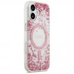 Carcasa Guess Resin Bottom Glitter cu MagSafe compatibila cu iPhone 17, Roz 5 - lerato.ro