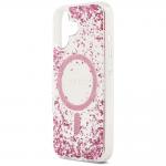 Carcasa Guess Resin Bottom Glitter cu MagSafe compatibila cu iPhone 17, Roz 7 - lerato.ro