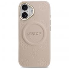 Carcasa Guess Peony Hot Stamp cu MagSafe compatibila cu iPhone 17, Roz