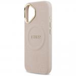 Carcasa Guess Peony Hot Stamp cu MagSafe compatibila cu iPhone 17, Roz 7 - lerato.ro