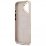 Carcasa Guess Peony Hot Stamp cu MagSafe compatibila cu iPhone 17, Roz 8 - lerato.ro