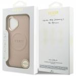 Carcasa Guess Peony Hot Stamp cu MagSafe compatibila cu iPhone 17, Roz 9 - lerato.ro