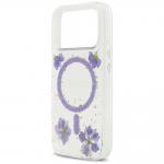 Carcasa Guess Resin Flowers Glitter cu MagSafe compatibila cu iPhone 17 Pro, Mov 7 - lerato.ro