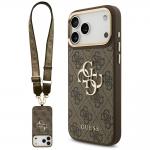 Carcasa Guess 4G Big 4G Classic Logo Big Strap Metal Buttons compatibila cu iPhone 17 Pro Max, Maro 4 - lerato.ro