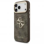 Carcasa Guess 4G Big 4G Classic Logo Big Strap Metal Buttons compatibila cu iPhone 17 Pro Max, Maro 3 - lerato.ro
