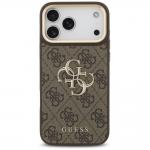 Carcasa Guess 4G Big 4G Classic Logo Big Strap Metal Buttons compatibila cu iPhone 17 Pro Max, Maro 2 - lerato.ro
